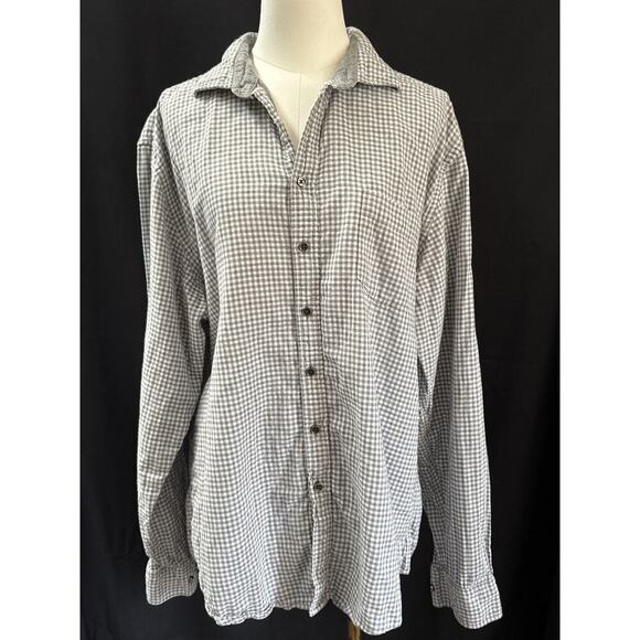 Men’s Rodd & Gunn Sports Fit Grey Checkered Button up Sz 2XL - Picture 1 of 4